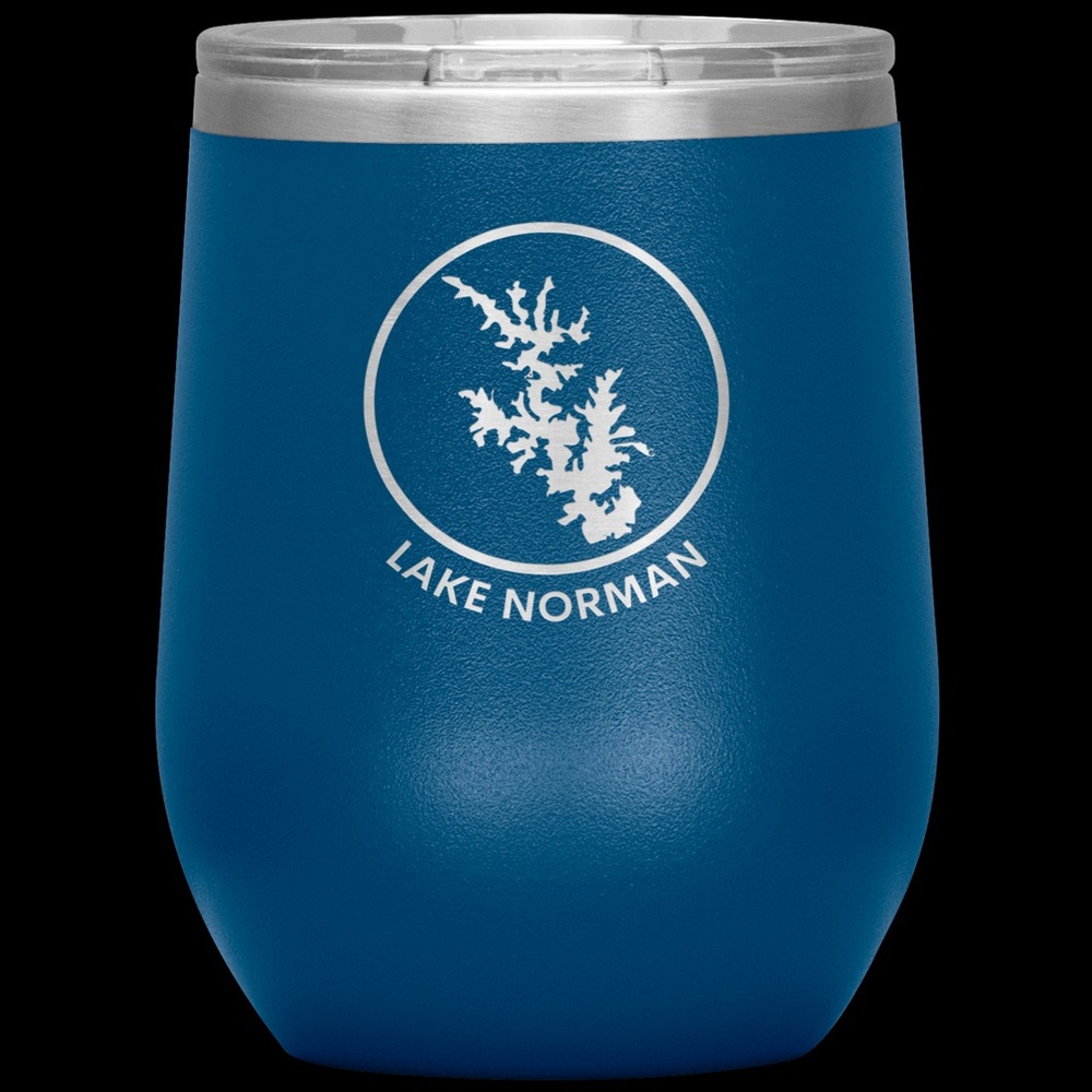 BLUE Lake Norman Insulated Wine Glass Tumbler